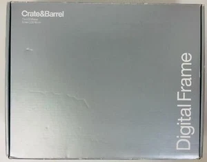 Crate & Barrel 7" Digital Frame in Wood Espresso Great Gift + Free Shipping! - Picture 1 of 9