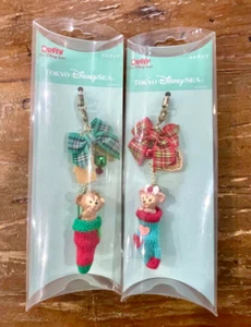 DisneyBear Duffy & ShellieMay Strap Set Tokyo Disneysea Christmas Japan Parks - Picture 1 of 2