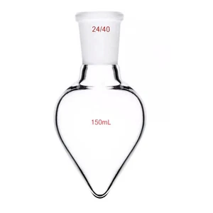 24/40 Lab Pear Shape Glass Flask Pyriform Boiling Bottle Chemistry Glassware - Picture 1 of 9