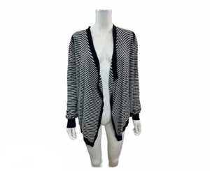 Ann Taylor Loft Women’s Size S Long Sleeve Striped Open Front Sweater Cardigan - Picture 1 of 5