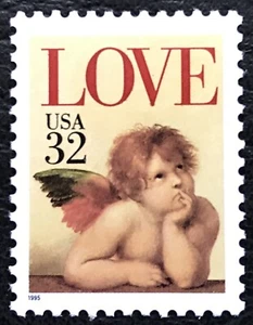 1995 Scott #2957 - 32¢ - LOVE, CHERUB - Single Stamp - Mint NH - Picture 1 of 1