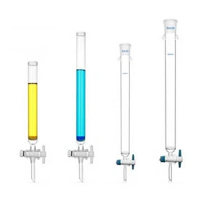 Columnas de cromatografía de vidrio con filtro de arena G2 juntas estándar cristalería - Imagen 1 de 11