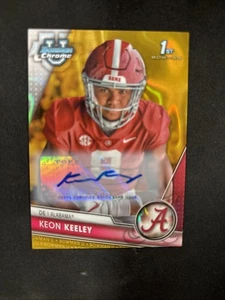 Keon Keeley Bowman U 1st Auto 10/50 Alabama - Imagen 1 de 2