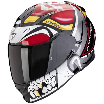 Scorpion Exo-491 Pirate Rot Integralhelm Motorradhelm klappbares Sonnenvisier - Bild 1 von 3