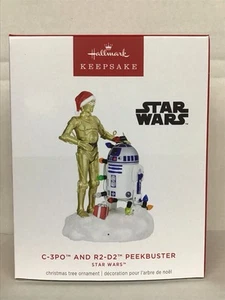 C-3PO Y R2-D2 PEEKBUSTER ~ Star Wars ~ 2024 Hallmark Keepsake Ornament - Imagen 1 de 3