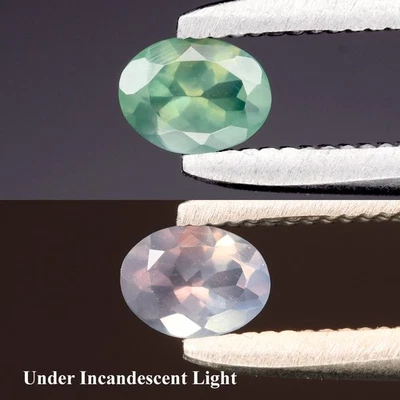 💎 Alejandrita verde natural ovalada de 0,16 quilates 3,8 x 3 mm VS - Piedra preciosa de Rusia Foto 1 de 4