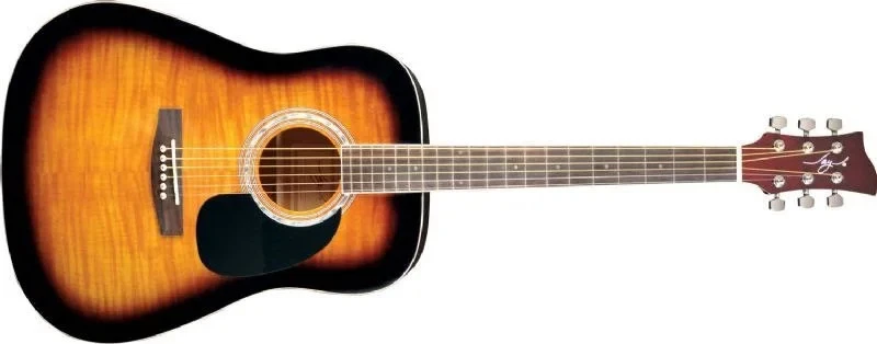 Jay Turser JJ45F-TSB-A Jay-J 45F Series Dreadnought Acoustic Guitar. Tobacco ... - Image 1 of 1