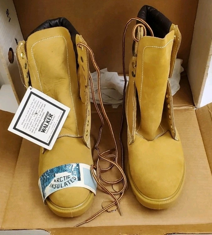 New with tags and box rare vintage walker oil resistant men's boots size 8.5 - Image 1 of 4