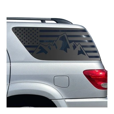 USA Flag w/mountains design Decals for 2001-2007 Toyota Sequoia TS1-CX3 - Image 1 of 4