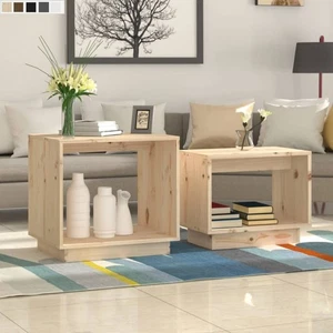 Satztische 2 Stk. Wohnzimmertisch Beistelltisch Couchtisch Mehrzweck-Satztische - Bild 1 von 29