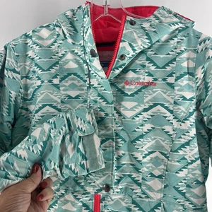 Columbia Girls Size L Omni-Tech Hooded Interchange Kids Ski Winter Jacket Size L - Picture 1 of 16