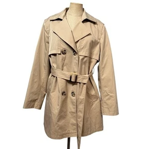 Neu ohne Etikett Sam Edelman Damen XL khaki Trenchcoat klassischer Gürtel zweireihig adrett - Bild 1 von 16