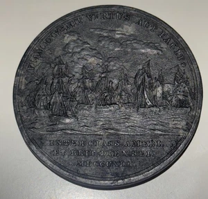 Medalla Conmemorativa Oliver Hazard Perry Batalla del Lago Erie 1813 - Réplica Grande - Imagen 1 de 3