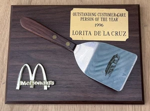 McDonald's Fast Food Servizio Dipendenti Premio Carta Cliente Persona dell'anno Targa - Foto 1 di 8
