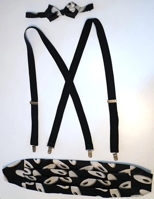 LOTE DE CORBATA DE MOÑO, TIRANTES Y FAJÍN PARA HOMBRE DE 3 PIEZAS Foto 1 de 4