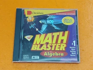 ⭐️⭐️⭐️⭐️⭐️ Davidson Math Blaster Algebra 1 (1997) Windows 95 / Macintosh CD ROM - Picture 1 of 5