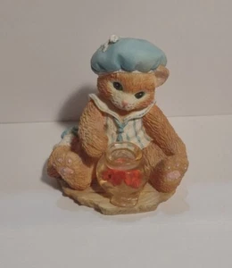 1994 Enesco Calico Kittens Schievous Fishing for a Friend Priscilla Hillman - Bild 1 von 3