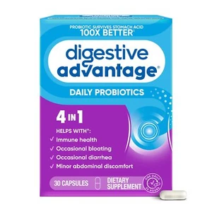 Digestive Advantage Daily Probiotics 30 Count Immune and Digestive Support Ca... - Picture 1 of 15