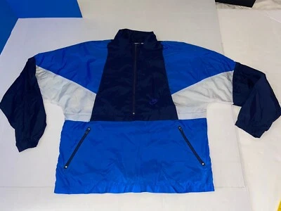 Nike Colorblock Vintage Windbreaker Jacket Coat Gray Tag Rare Medium Blue - Image 1 of 4