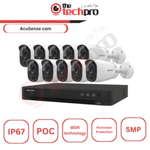 Hikvision 5 MP PIR Fijo Mini Bala Sistema de Seguridad IDS-7204HUHI-M1-P Kit DVR - Imagen 1 de 2