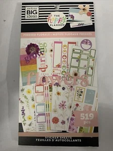 Brand New The Happy Planner MAMBI - Sticker Book - Pressed Florals, 519 Pieces - Picture 1 of 3