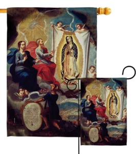 The Eternal Father Painting Virgin Guadalupe Garden Flag Faith Gift Yard Banner - Picture 1 of 19