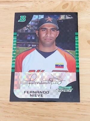 2005 Bowman Draft Chrome X-Fractor /250 Fernando Nieve #BDP128 $$$ - Image 1 of 2