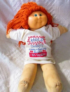 Muñeca vintage Cabbage Patch, pelo rojo ojos verdes, 1978-1982 firmada Xavier Roberts - Imagen 1 de 6