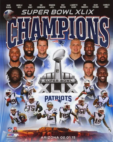 2015 NEW ENGLAND PATRIOTS CHAMPIONS 8x10 Photo Super Bowl Print Tom Brady Poster Cover