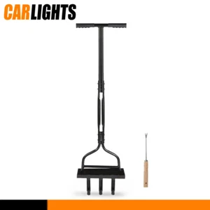 Lawn Aerator Coring Garden Tool w/ Soil Core Storage Tray Lawn Aerator tool 42" - Picture 1 of 12