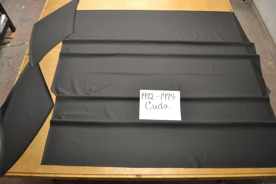 1972 72 1973 73 1974 Plymouth Cuda Barracuda techo de nivel negro y vinilo de vela Foto 1 de 2