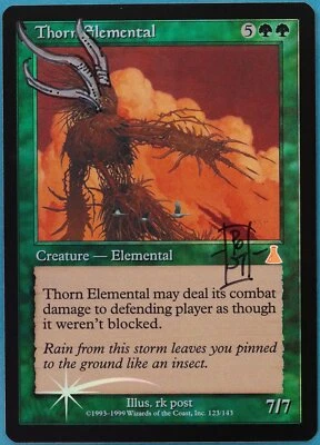 Thorn Elemental FOIL Urza's Destiny NM ARTIST ALTERED SIGNED (409584) ABUGames - Image 1 of 2