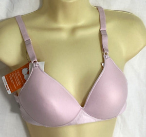women's Warner's bra size 36A light pink adjustable wire-free lightweight polyes