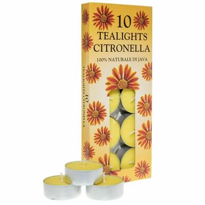 Tealights Candles Citronella Scented Nightlight Candles Pack Of 10 - Image 1 of 4