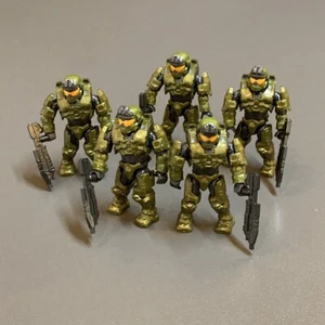 5 Stück grüne Mega Bloks Construx Halo UNSC Marine Master Chief Figur Spielzeug - Bild 1 von 6