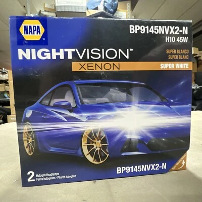 Napa NightVision Xenon Super White Halogen Headlamps BP9145NVX2-N  H10-45W - Image 1 of 2