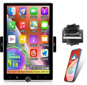 1DIN 10.4'' Android 13 2+64GB Car Stereo Carplay GPS Navi Wifi MP5 Mirror link - Picture 1 of 24
