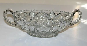 Vintage Cut Crystal Glass Heavy Serving Bowl Dish - Picture 1 of 9