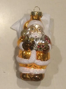 Old World Looking 4" Glas Santa Weihnachtsschmuck - Bild 1 von 2