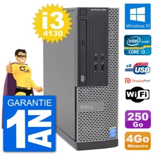 PC Dell Optiplex 3020 SFF i3-4130 RAM 4Go Festplatte 250Go Windows 10 Wifi - Bild 1 von 3