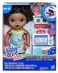 Baby Alive Super Snacks Snackin’ Treats, AA Doll that “Eats & Poops” E2099 - Picture 1 of 4