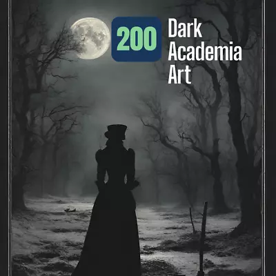 Печатные настенные произведения искусства коллекция дизайнов Dark Academia Art 200 высокое качество - Изображение 1 из 4