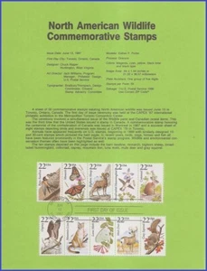 USA7 #2286-35 U/A SOUVENIR PAGE FDC STR5 Set of 5 American Wildlife - Picture 1 of 1