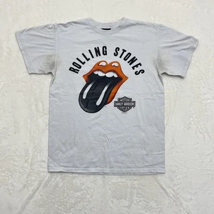 Camisa Harley-Davidson de los Rolling Stones para hombre mediana blanca Tampa Band Tour 2019 logotipo - Imagen 1 de 17