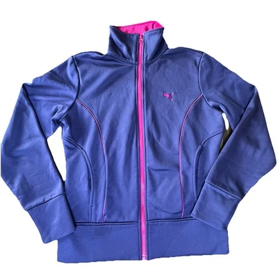 Chaqueta deportiva Puma Track ropa exterior clásica cremallera completa mujer pequeña púrpura rosa  Foto 1 de 4