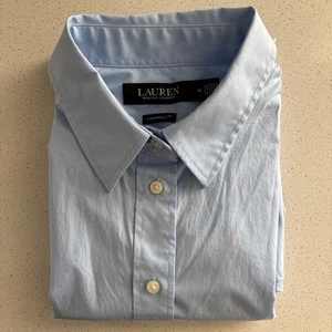 LAUREN RALPH LAUREN Hemd Damen M Purepress Knopfleiste Langarm Blau - Bild 1 von 10