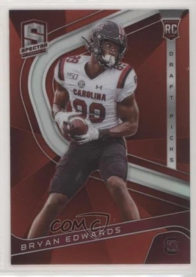 2020 Panini Chronicles Draft Picks Spectra Red Prizm Bryan Edwards #11 Rookie RC - Image 1 of 2