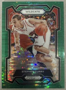 STEPHEN CURRY 2024/25 PANINI PRIZM GREEN PULSAR PRIZM REFRACTOR #77 MINT 16/25 - Picture 1 of 2