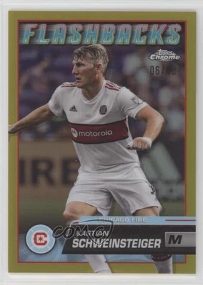 2023 Topps Chrome MLS Flashbacks Gold Refractor /50 Bastian Schweinsteiger #155 - Image 1 of 2