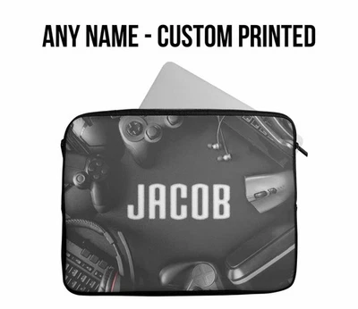Personalised Gaming Design Laptop Case Any Name Sleeve Tablet Bag Great 16 - Image 1 of 4